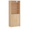 vidaXL Highboard Sonoma Oak 69,5x34x180 cm Engineered Wood