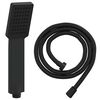vidaXL Shower Head Set Black 150 cm Stainless Steel