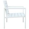 vidaXL Garden Bench 120 cm HDPE White Wood Look