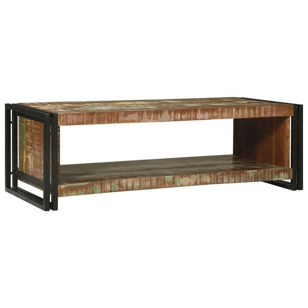 vidaXL Coffee Table Multicolour 120 x 50 x 38 cm Solid Reclaim Wood