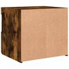 vidaXL Bedside Cabinet with LED Lights Smoked Oak 50x40x45 cm