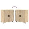 vidaXL Bathroom Furniture Set 5 pcs Sonoma Oak Engineered wood & Metal