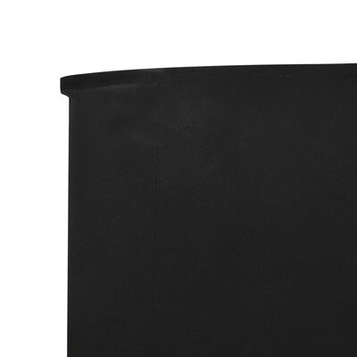 vidaXL 9-panel Wind Screen Fabric 1200x80 cm Black