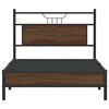 vidaXL Bed Frame without Mattress Brown Oak 100x190 cm Engineered Wood