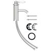 vidaXL Bathroom Basin Faucet Chromed Finish 130x180 mm