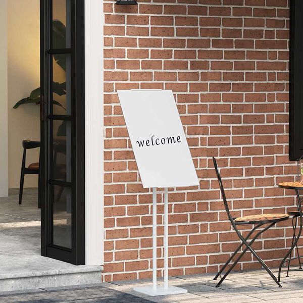 vidaXL Trade Show Displays White 26.5 x 26.5 x 150 cm Steel