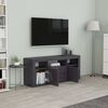 vidaXL TV Cabinet High Gloss Grey 120x30x50 cm Engineered Wood