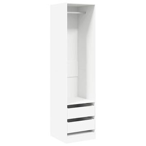 vidaXL Wardrobe with Drawers White 50x50x200 cm Engineered Wood