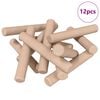 vidaXL Wooden Dowels 12 pcs Brown &Oslash;6 x 40 mm Solid wood