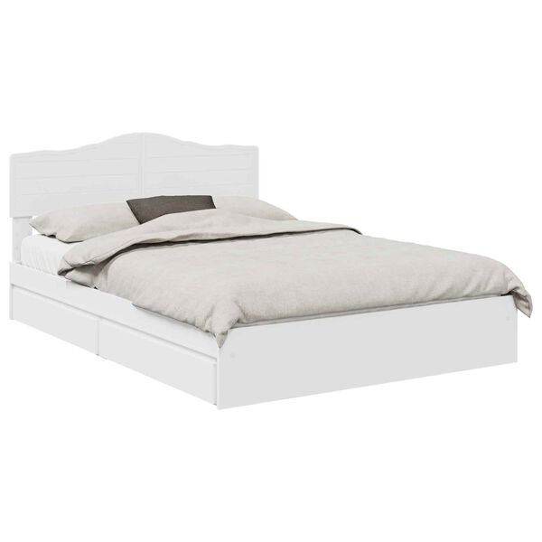 vidaXL Storage Bed with Headboard White 160 x 200 cm Engineered Wood
