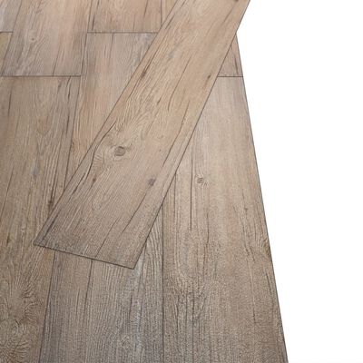 vidaXL Non Self-adhesive PVC Flooring Planks 4.46 m² 3 mm Oak Brown