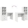 vidaXL Desk with Drawer 2 pcs White