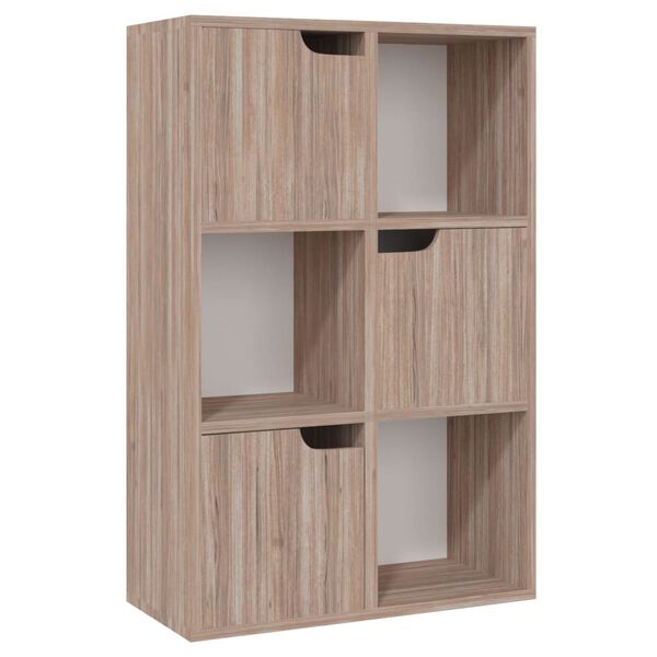 vidaXL Bookshelf Grey Sonoma Oak 60x27.5x88 cm Engineered Wood