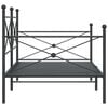 vidaXL Day Bed without Mattress Black 100x190 cm Steel