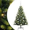 vidaXL Artificial Hinged Christmas Tree 150 LEDs Green 120 cm