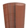 vidaXL Double-Sided Garden Fence PVC 90x500 cm Brown
