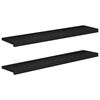 vidaXL Window Sills 2 pcs Black 110 x 30 x 2 cm Solid Beech Wood