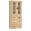 vidaXL Highboard Sonoma Oak 69,5x34x180 cm Engineered Wood