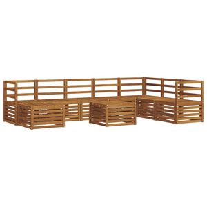 vidaXL Outdoor Sofa Set 9 pcs Natural