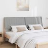 vidaXL Upholstered Headboard Light Grey 180 cm Solid Pine Wood