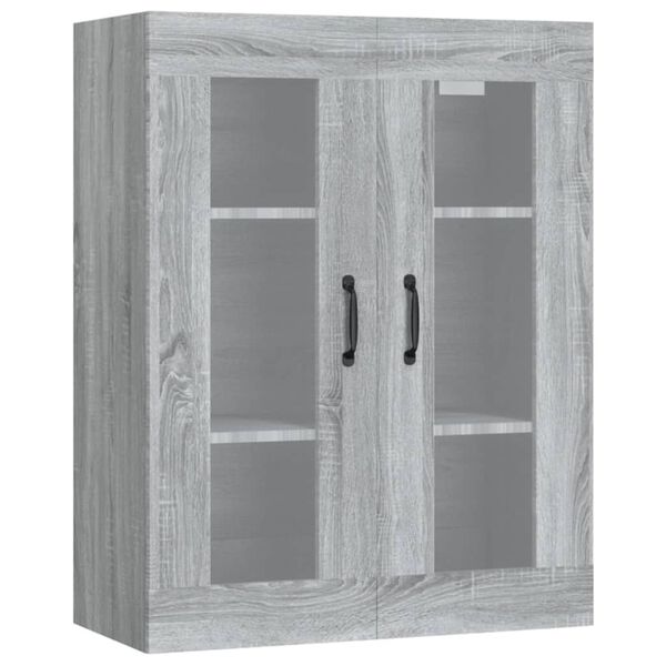 vidaXL Hanging Wall Cabinet Grey Sonoma 69.5x34x90 cm