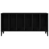 vidaXL Record Cabinet Black Oak 100 x 38 x 48 cm Engineered Wood