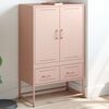 vidaXL Highboard Pink 68x39x111.5 cm Steel