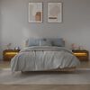 vidaXL Bedside Cabinets 2 pcs with LEDs Smoked Oak 60x35x40 cm