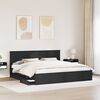 vidaXL Bed Frame with Drawer Black 200 x 200 cm Engineer Wood