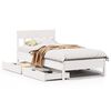 vidaXL Bed Frame without Mattress White 90x200 cm Solid Wood Pine