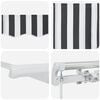 vidaXL Manual Retractable Awning Anthracite&White 400x300 cm