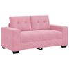 vidaXL Sofa 2 pcs Pink 221 x 80 x 80 cm Fabric