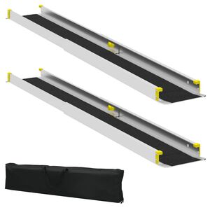 vidaXL Ramp for Wheelchair 270 kg 2 pcs Black 270 kg per seat