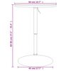 vidaXL Bar Table White 50x50x90 cm Engineered Wood and Chromed Steel