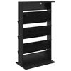 vidaXL Magazine Rack Black Oak 70 x 41 x 126 cm Engineered Wood