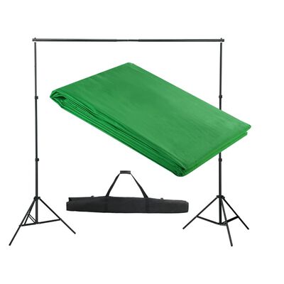 vidaXL Backdrop Support System 300 x 300 cm Green