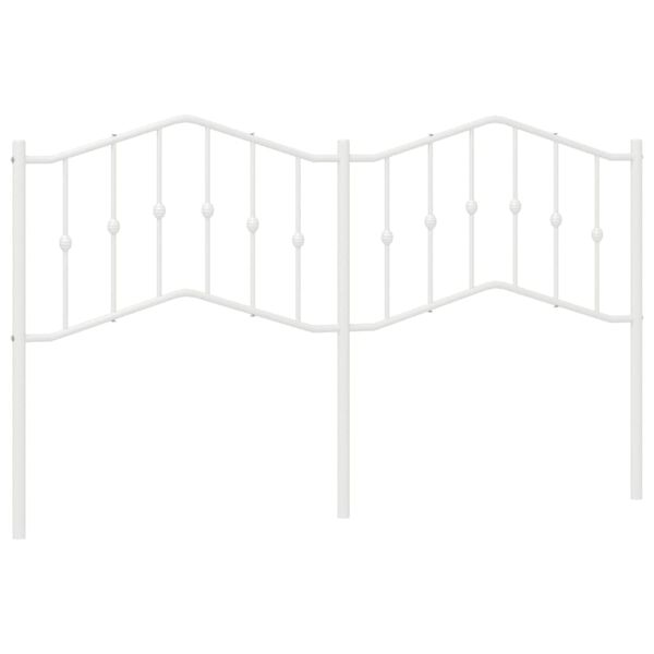 vidaXL Metal Replace Headboard White 160 cm