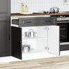 vidaXL Kitchen Base Cabinet&nbsp;Porto Black Engineered Wood