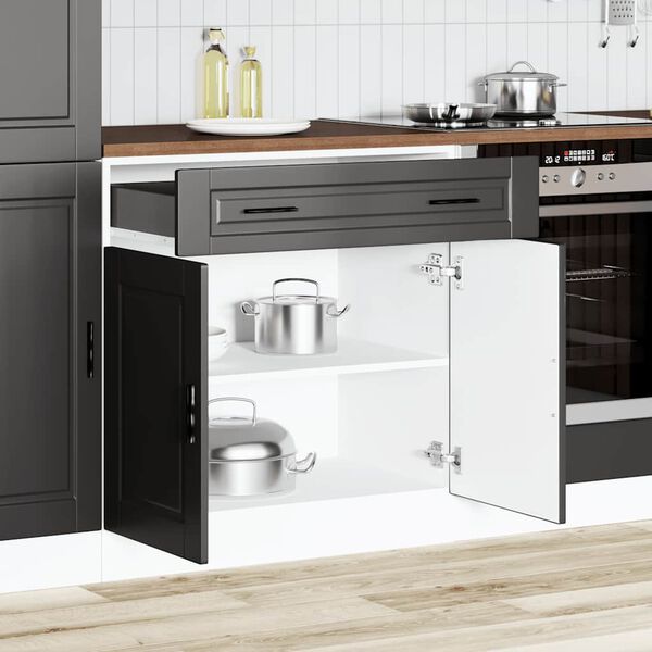 vidaXL Kitchen Base Cabinet&nbsp;Porto Black Engineered Wood