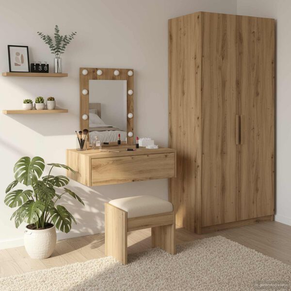 vidaXL Dressing Table Brown 60 x 40 x 70 cm Engineered Wood