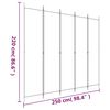 vidaXL 5-Panel Room Divider Anthracite 250x220 cm Fabric