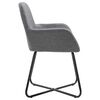 vidaXL Dining Chairs 2 pcs Dark Grey Fabric