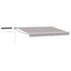 vidaXL Electric Retractable Awning Light Grey and White 2.5 x 2 m