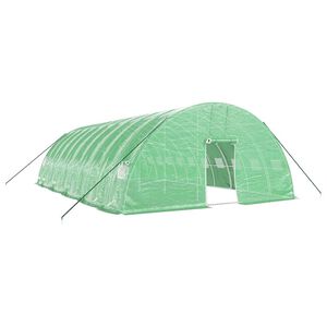 vidaXL Greenhouse with Steel Frame Green 60 m&sup2; 10x6x2.85 m