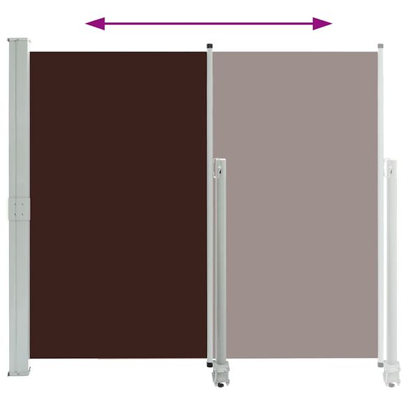 vidaXL Patio Retractable Side Awning 160x300 cm Brown