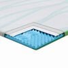vidaXL Mattress Topper White and Green 120 x 200 x 6 cm Jaquard Fabric