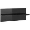 vidaXL Wall Shelves 2 pcs High Gloss Black 40x11.5x18 cm