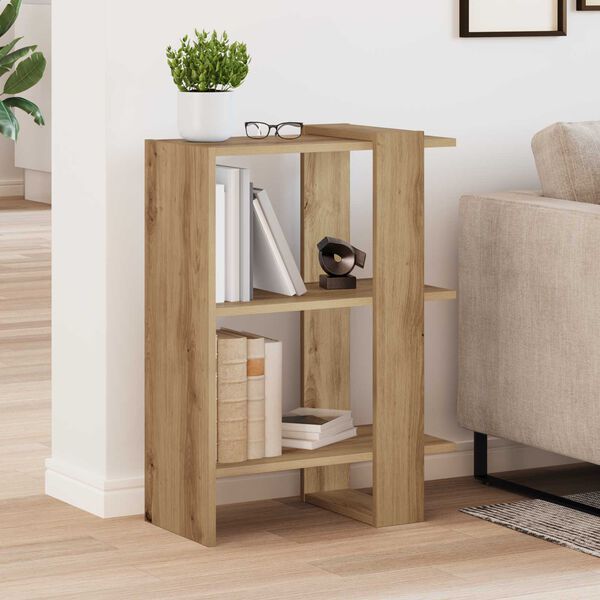 vidaXL Bookshelf Artisan Oak 52 x 25 x 71.5 cm Engineered Wood