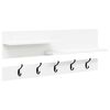 vidaXL Wall-Mounted Coat Rack White 90 x 15 x 36 cm Engineered wood