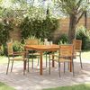 vidaXL Garden Dining Set 5 pcs Grey Poly rattan